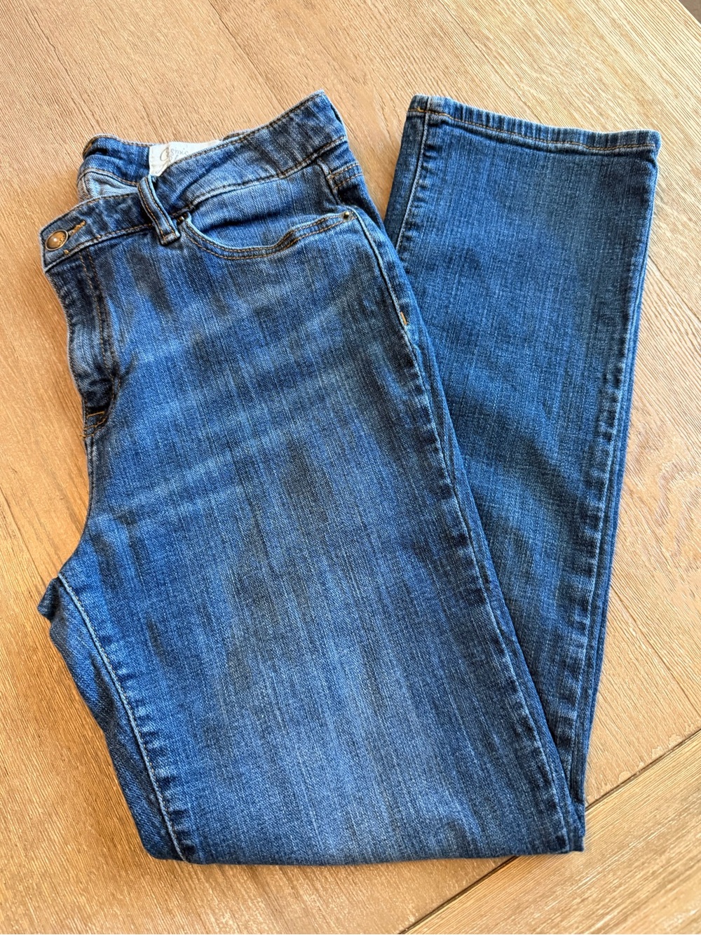Cosmic Blue Love Straight Leg Jeans, EUC. Size 30